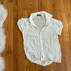 BRANDY MELVILLE WHITE SHEER BUTTON UP!